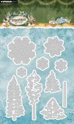 Studio Light Christmas Forest Snijmallen Bomen & Sneeuw