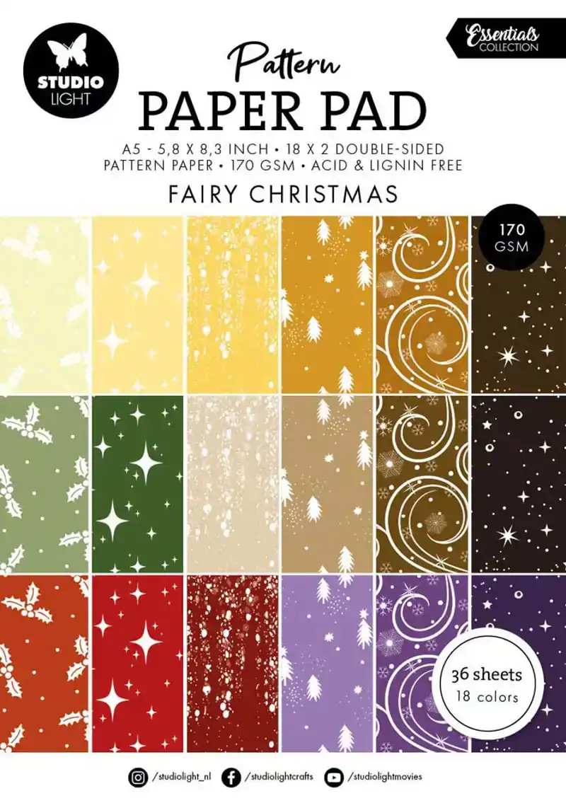 Fairy Christmas pattern paper pad essentials