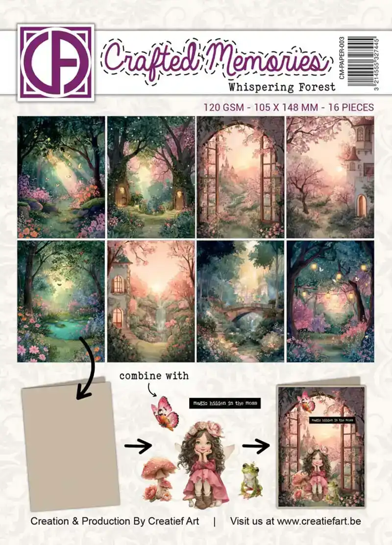 A6 Collagepapier Whispering Forest<br>