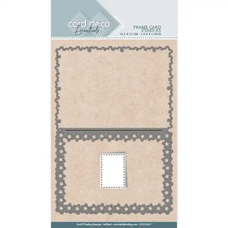 Card Deco Essentials Frame Dies  Stars A5