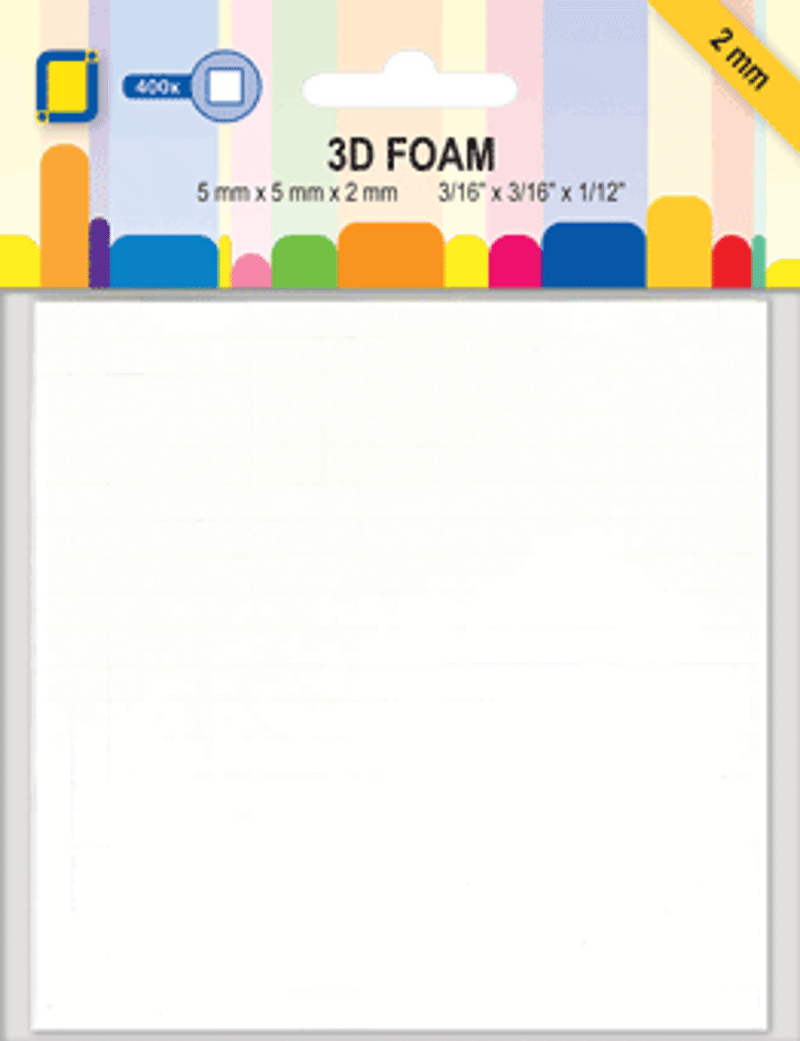 3D Foamblokjes 5x5x2mm