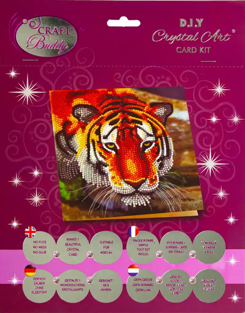 Crystal card kit A40 the tiger 18x18cm
