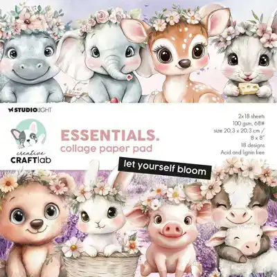 Creative Craftlab Essentials Let Yourself Bloom 8x8 Inch Paper Pad