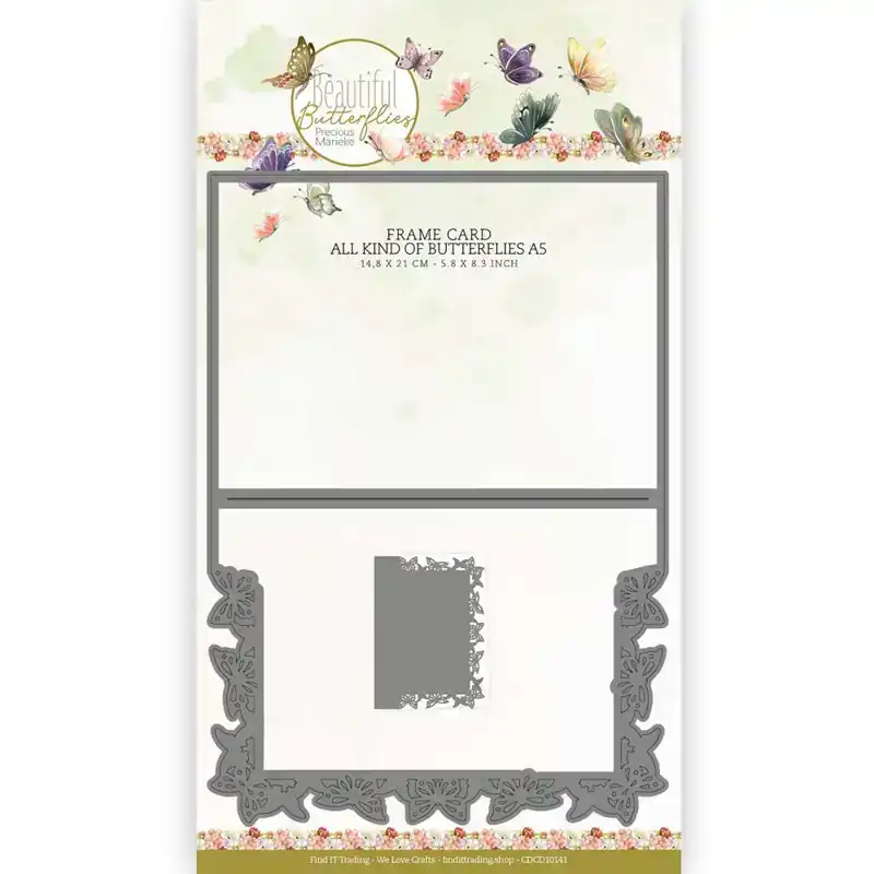 PM Beautiful Butterfly Snijmal Butterfly frame A5
