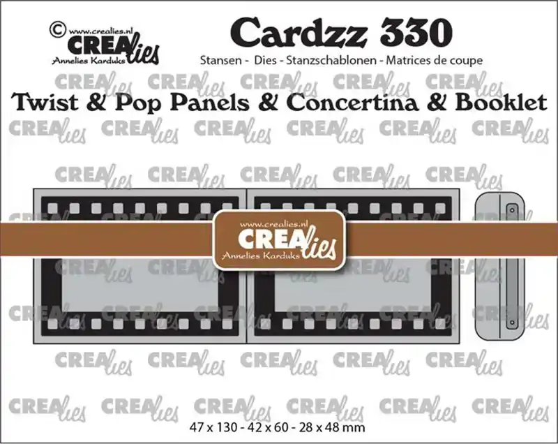Crealies Twist & pop A5 panelen & leporello& miniboekje filmstrip