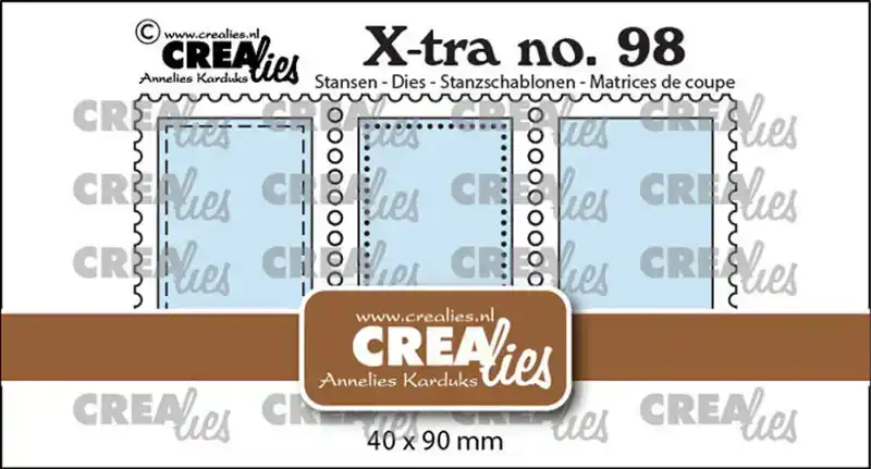 Crealies Postzegels verticaal