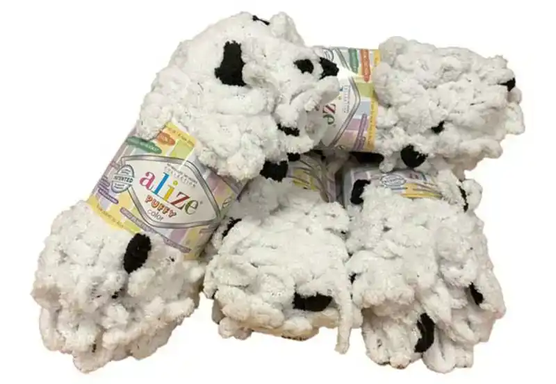 Puffy home deco deken 70x95 pakket zwart wit