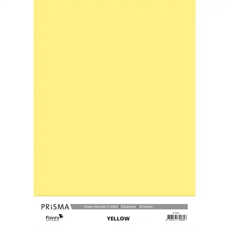 Karton Prisma Favini geel 10vel A4 220gr