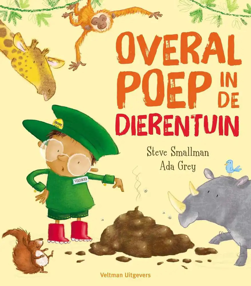 Prentenboek Overal poep in de dierentuin