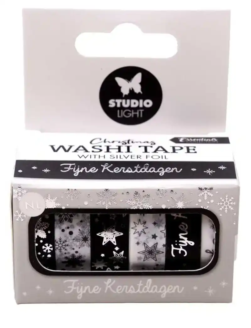 Studio Light washi tape black/white/silver