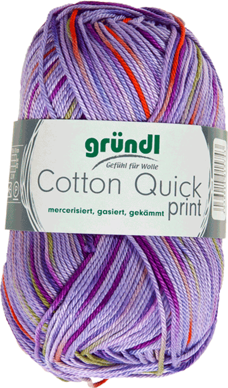 Cotton Quick Print 192 Lila-Groen-Oranje multicolor 50 gram
