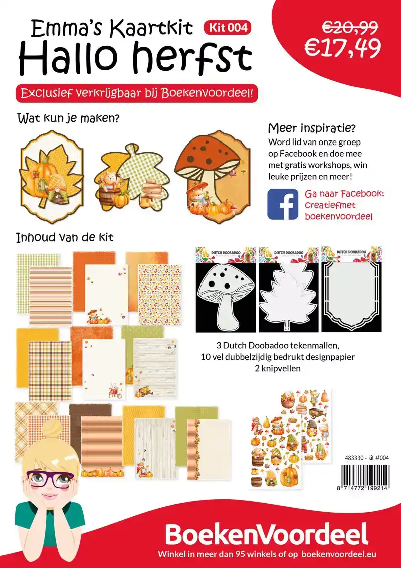 Emma's kaartenkit 004 Hallo Herfst Exclusief voor BoekenVoordeel