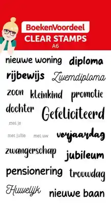 Emma s clear stamp 007 gefeliciteerd