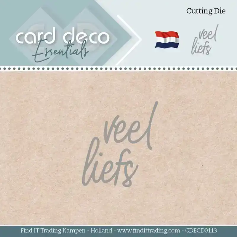 Card Deco Snijmal Veel Liefs
