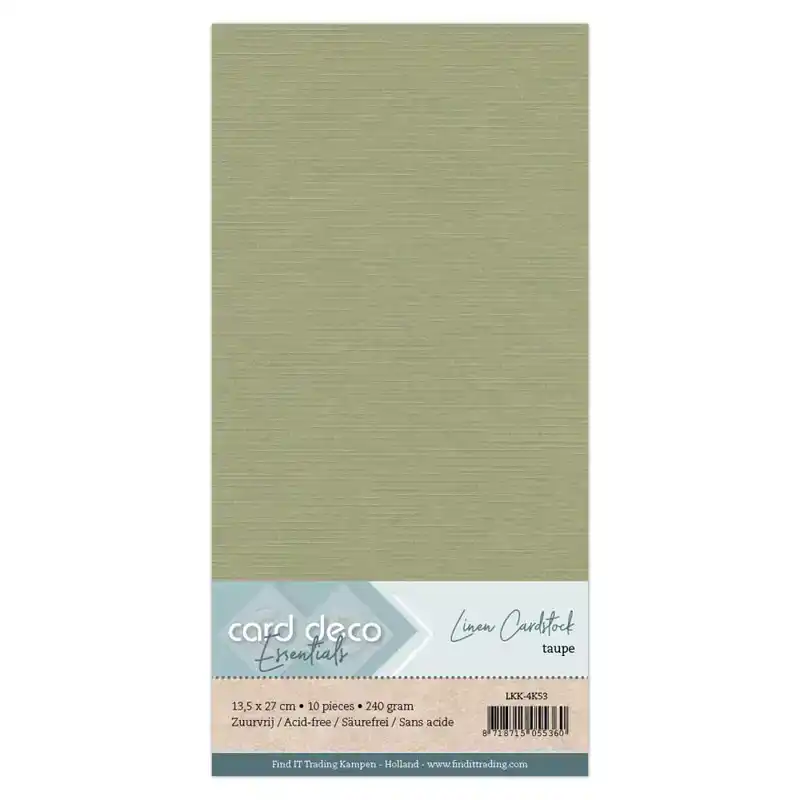 Linnenkarton vierkant taupe