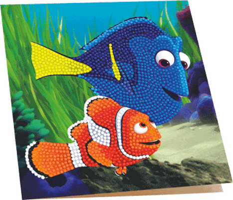 Disney diamond painting kaart dory en marlin
