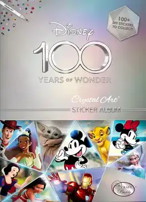 Disney 100 Crystal Art Album inclusief 2 Blind Bags