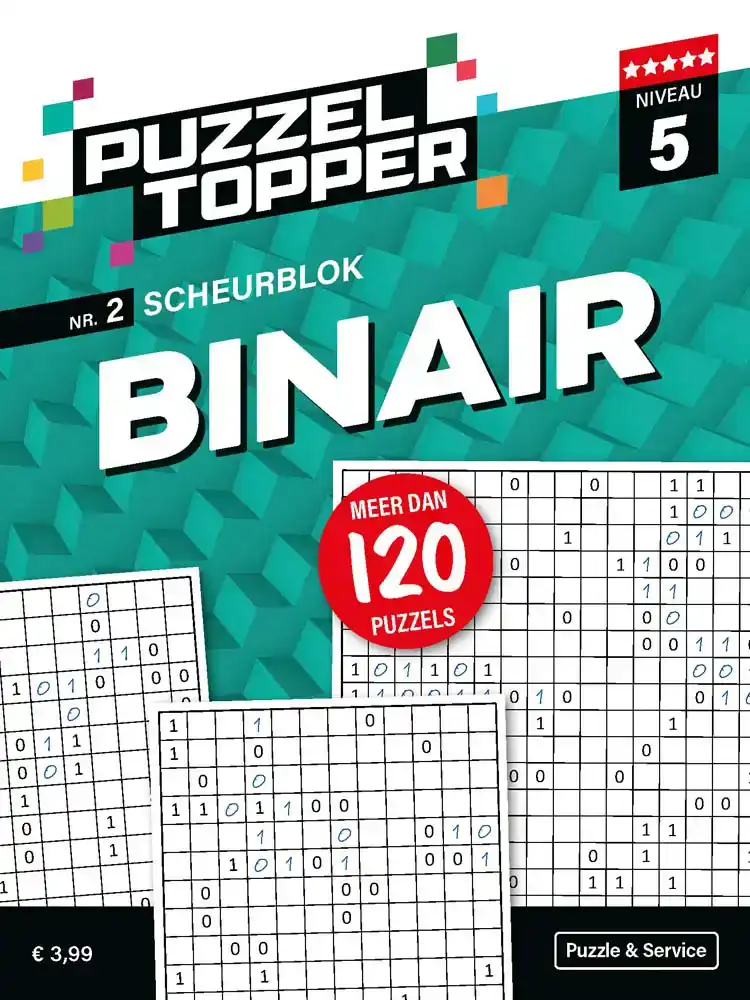 Puzzelblok binair 5 punt nr.2 puzzeltopper