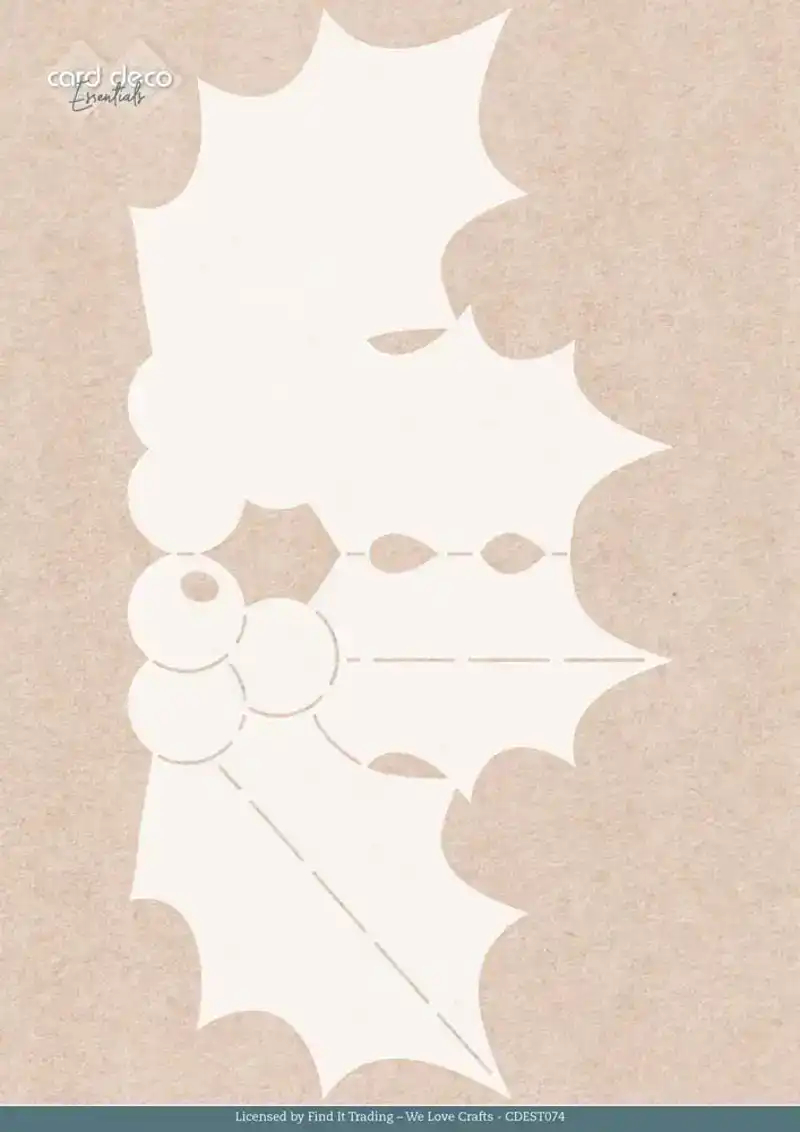 Card deco Floral Christmas Floral holly