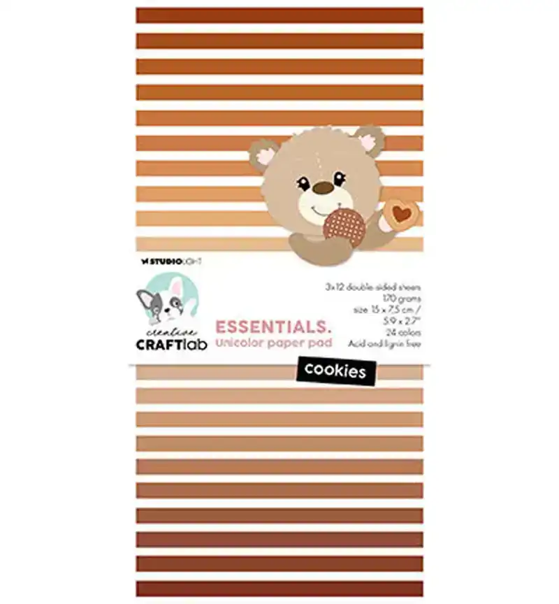 Creative Craftlab unicolor paper pad cookies 24vel