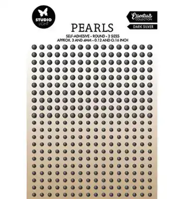 SL Self-Adhesives Pearls Dark Silver