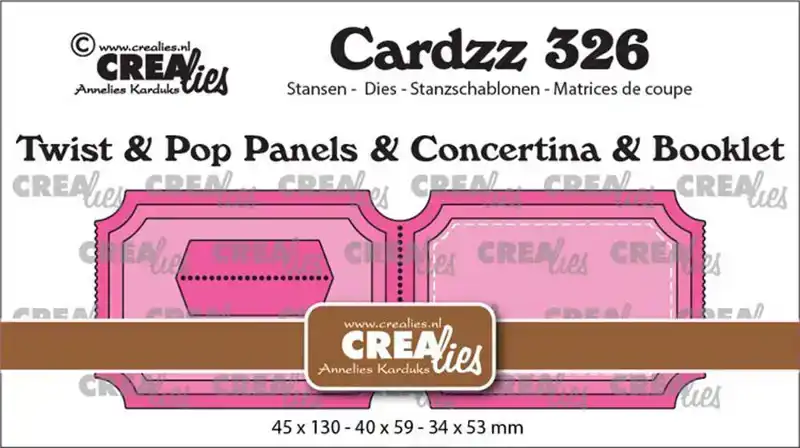 Crealies Pop up panels tickets horizontaal A