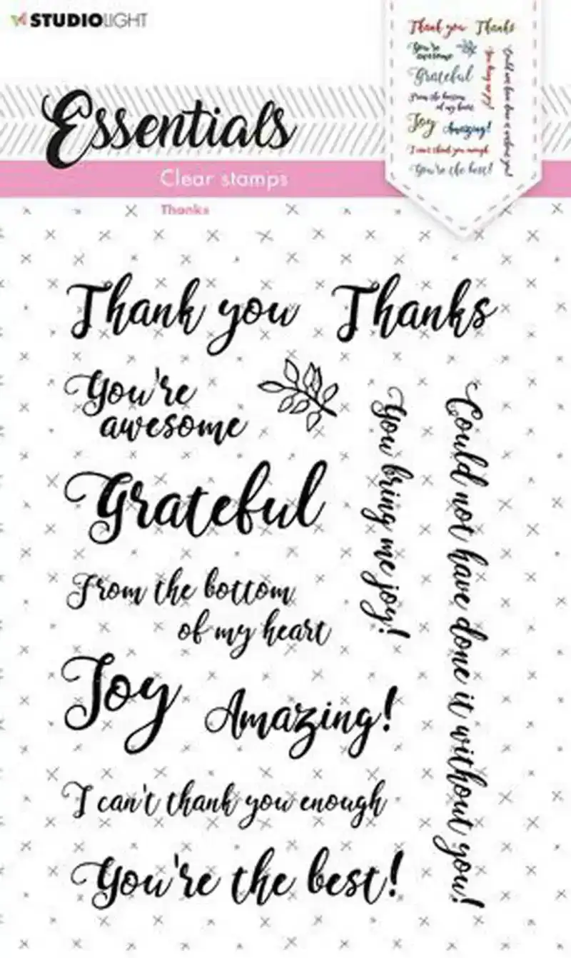 Studio Light Clear Stamp Thanks
