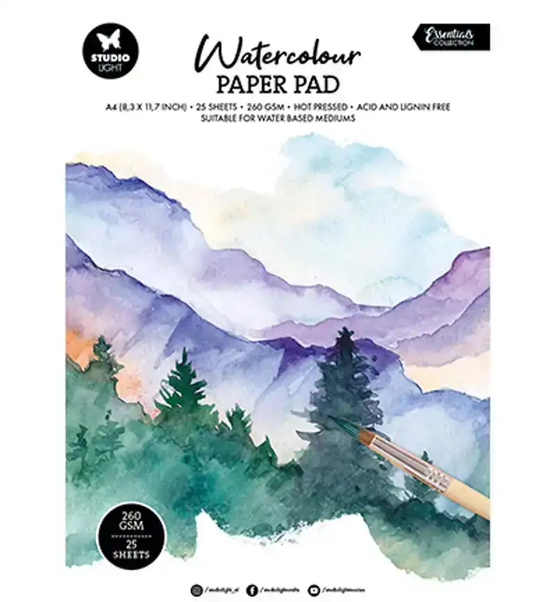 Paper pad watercolour 25vel