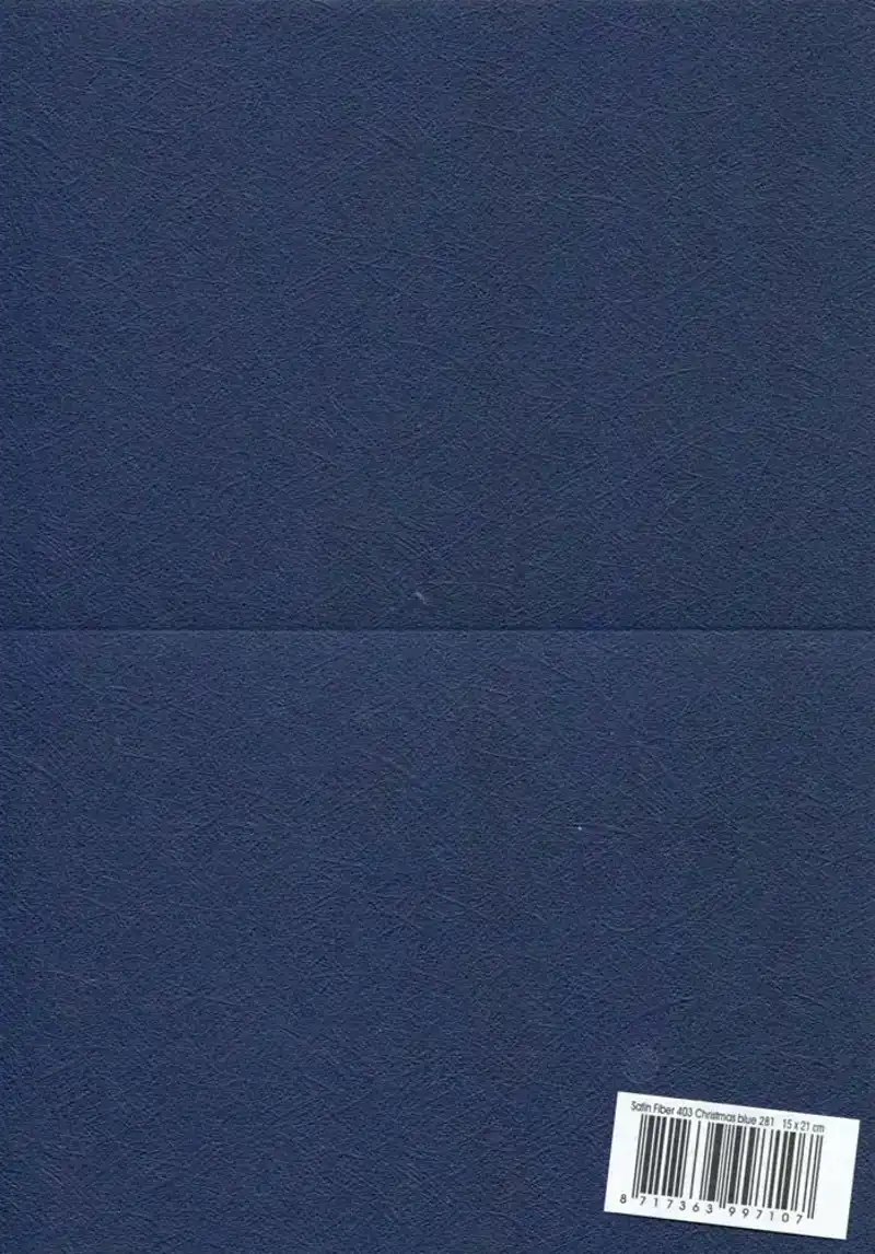 Karton satijn kerst blauw fiber A5 10vel