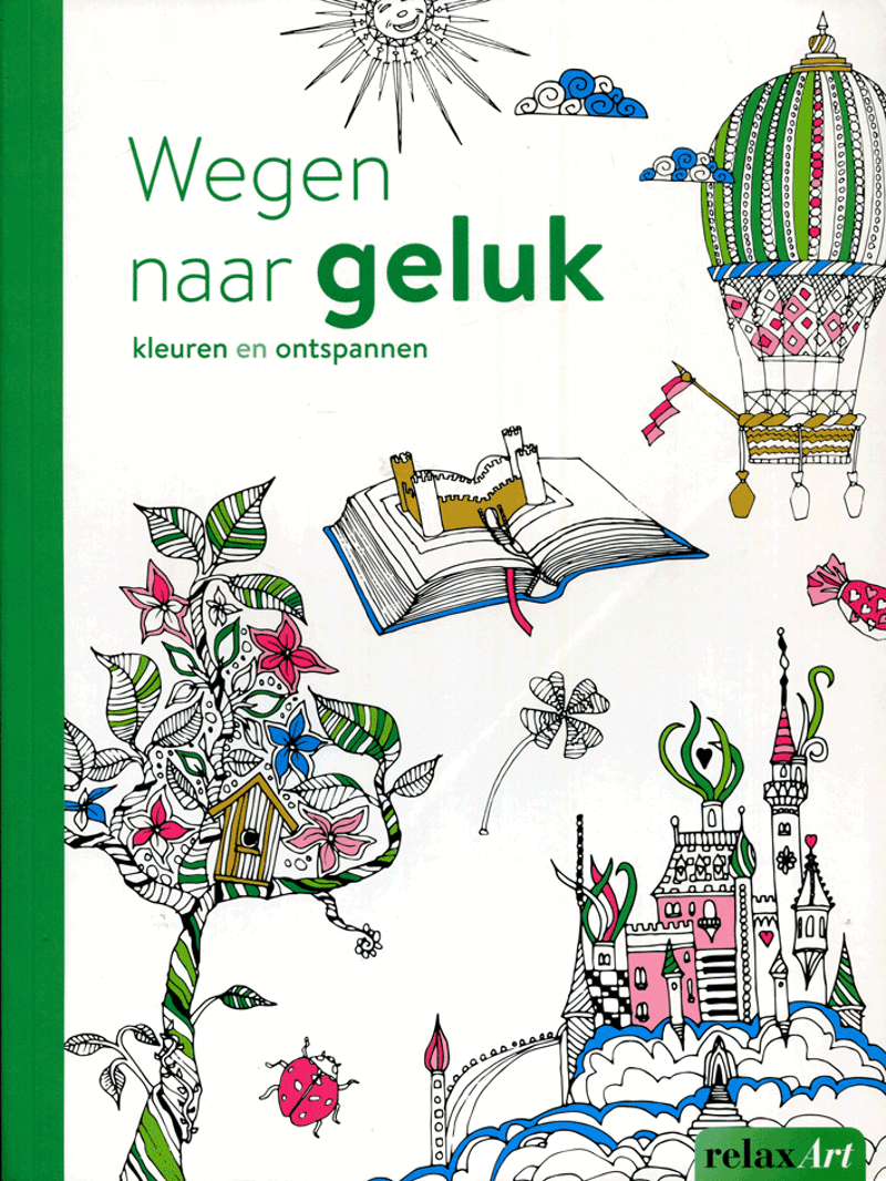 Wegen naar geluk kleuren en ontspannen