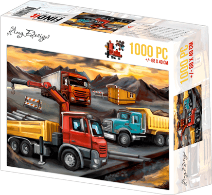 Legpuzzel vrachtwagens 1000st van Amy Design