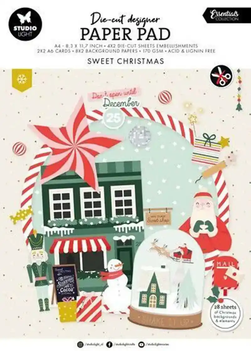 Studio light Die-cut designer paperpad Sweet christmas
