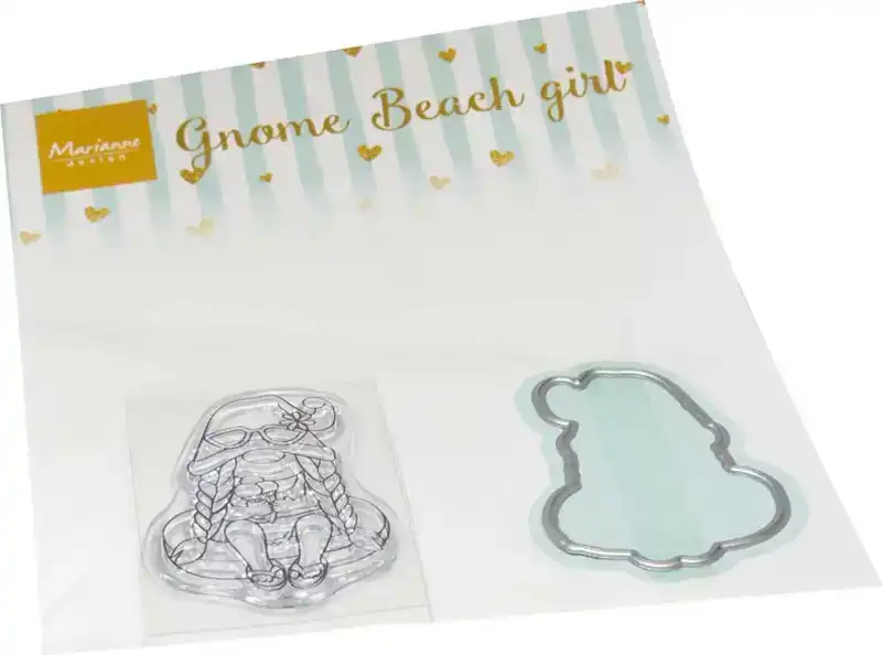 Marianne Design - Clear Stamp + snijmal Gnomes Beach Girl