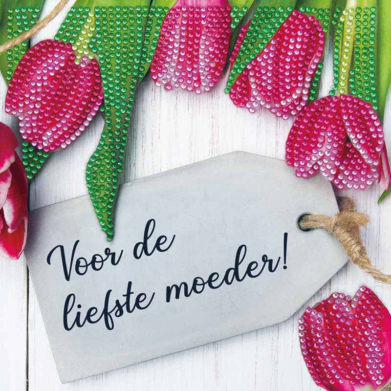 Crystal Card kit liefste moeder 18x18cm