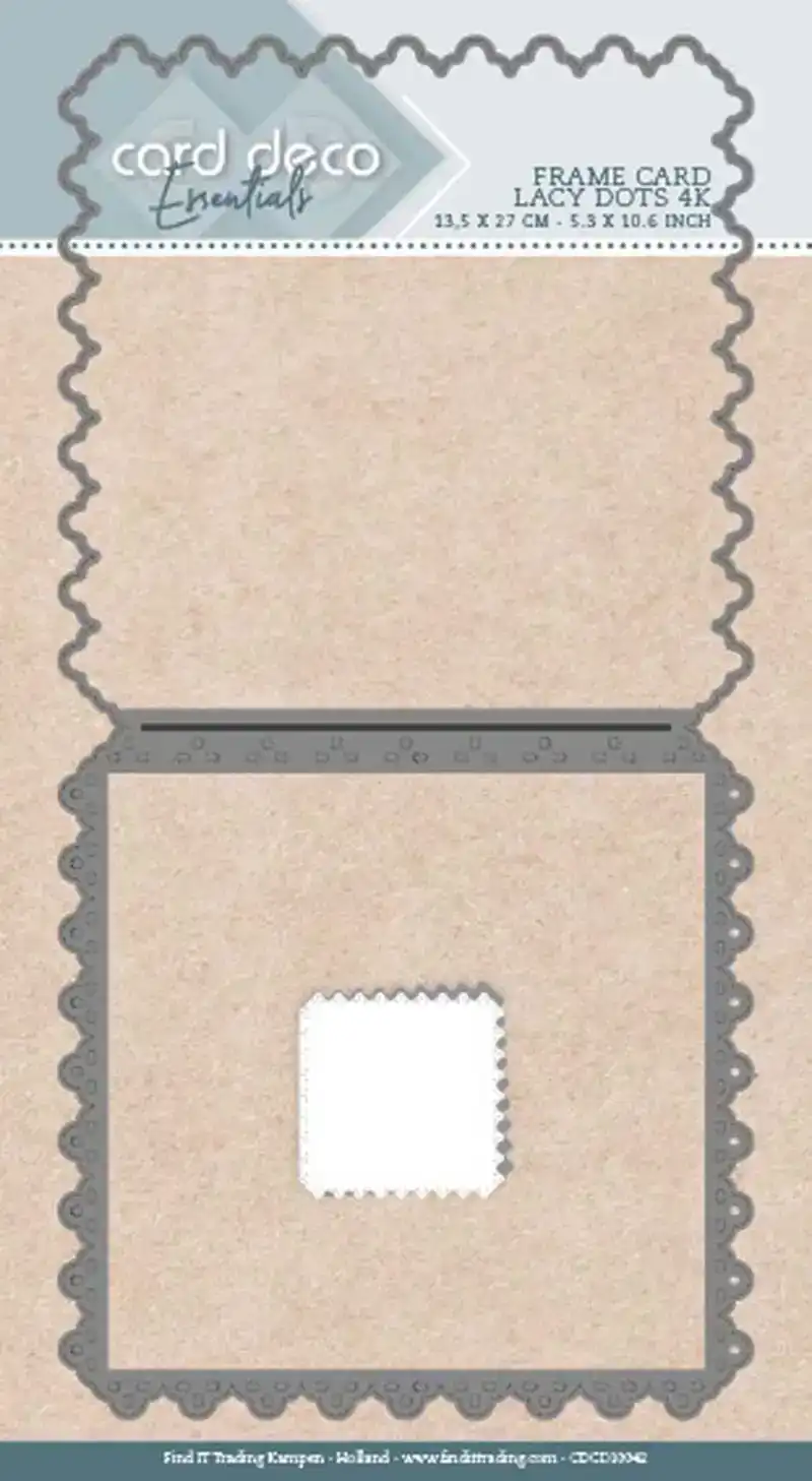 Snijmal Frame Card Lacy Dots 4K Card Deco Essentials