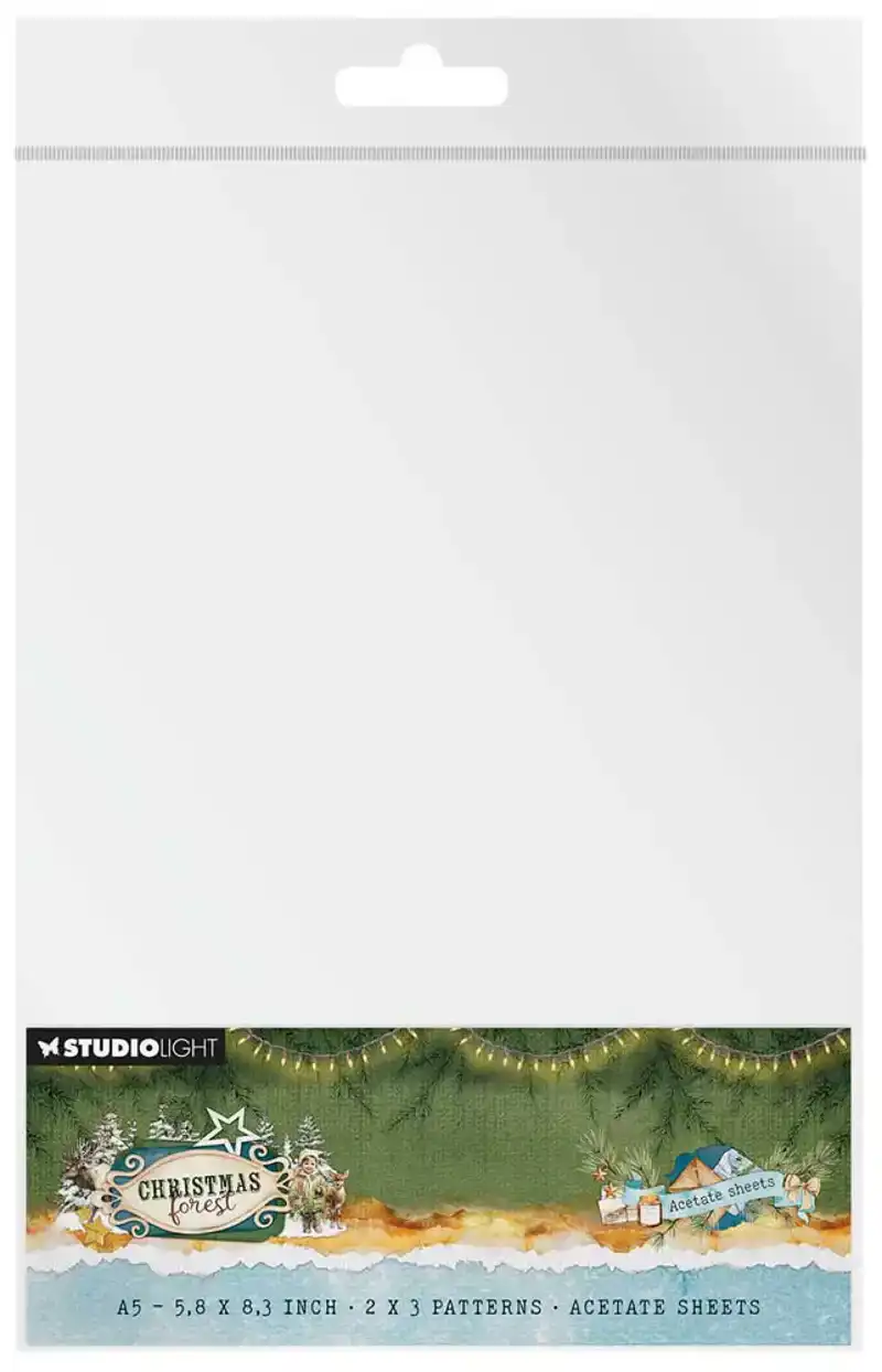 Studio Light Christmas Forest Acetate Sheets Snow & Landscape