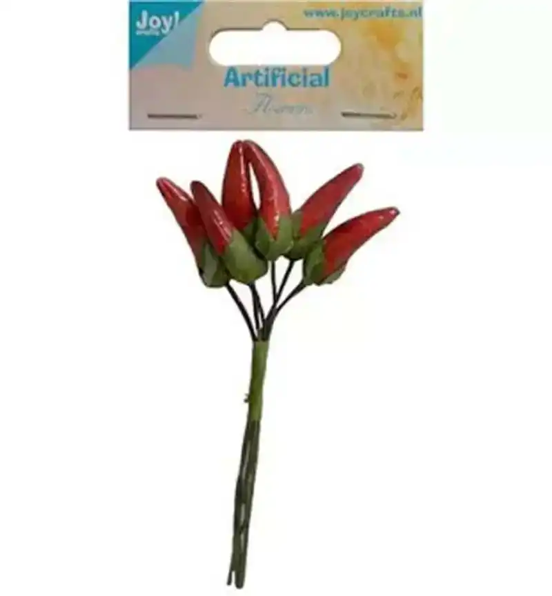 Joy artificial flowers 6 rode pepers