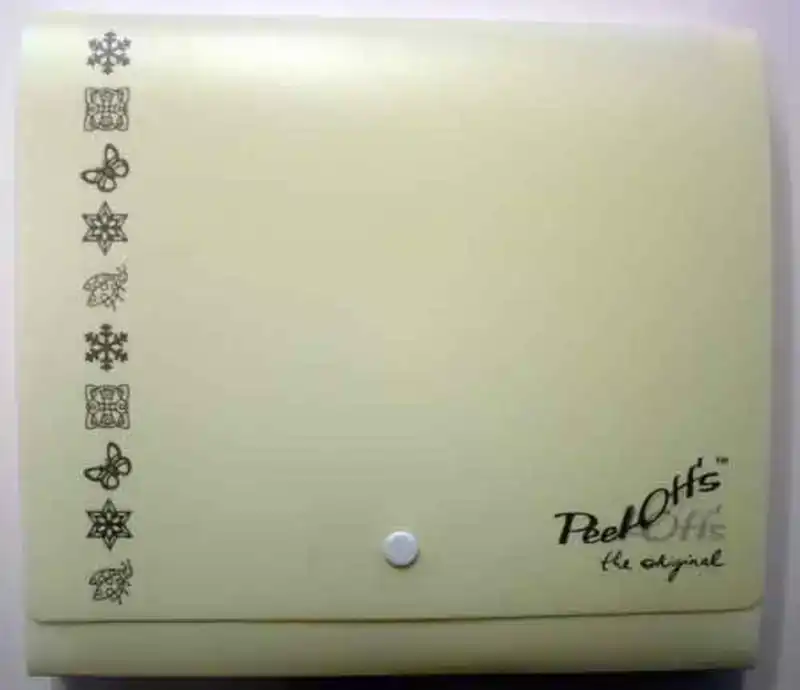 Peel off sticker opbergmap 26x24cm 24 vakken