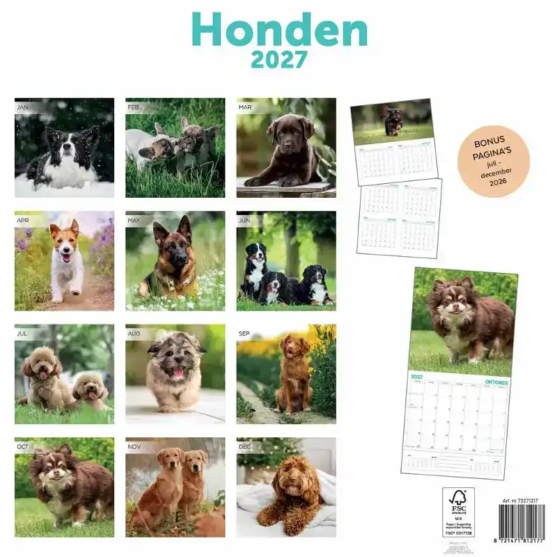 Kalender 2027: honden