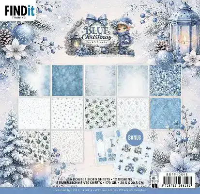 Paperpack Berries Beauties Blue Christmas 20x20 cm