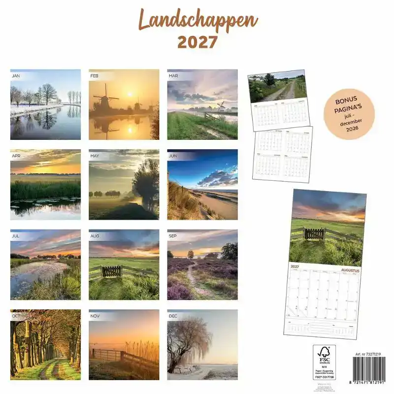 Kalender 2027: landschappen