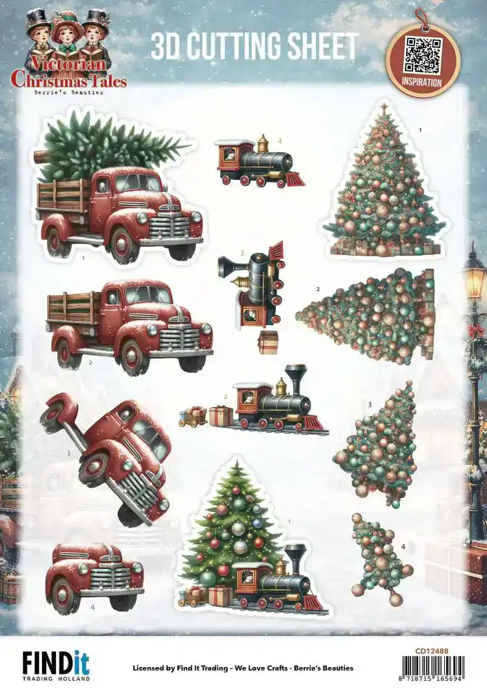 3D Knipvelset Berries Beauties Victorian Christmas Home for Christmas/ Underneath the Christmas tree