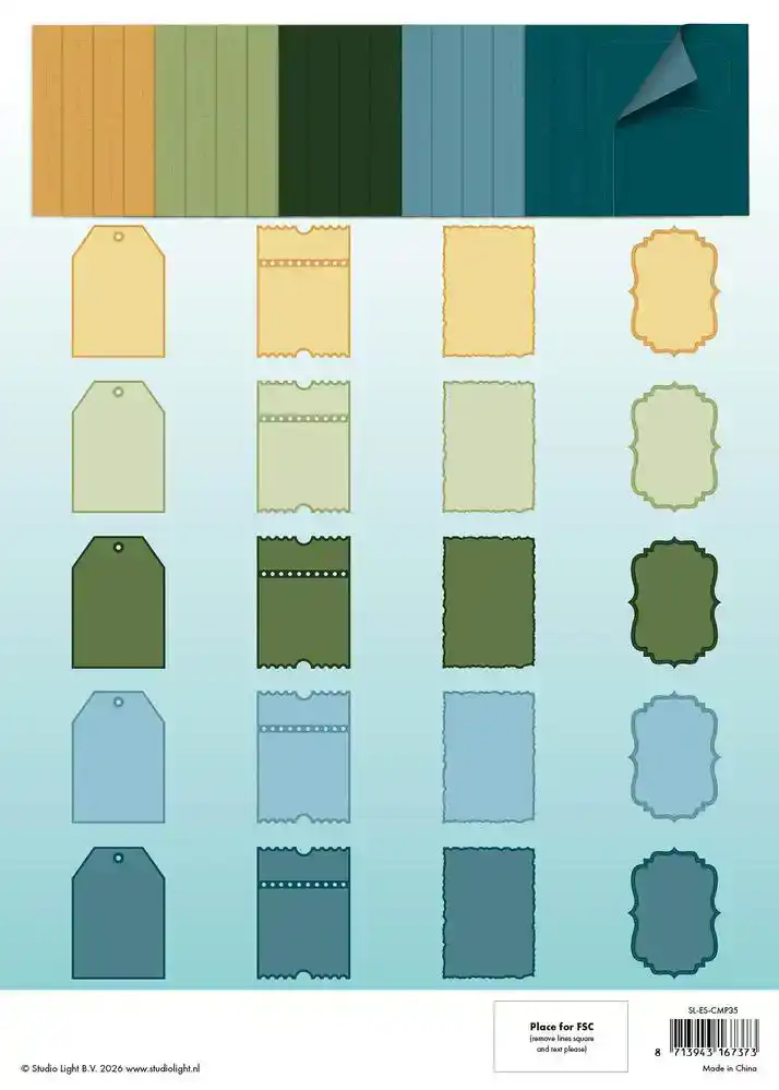 Studio Light Card Making Pad Christmas Forest 127x178mm