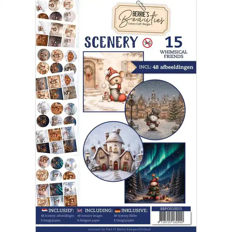 Push-out book Scenery 15 Whimsical Friends