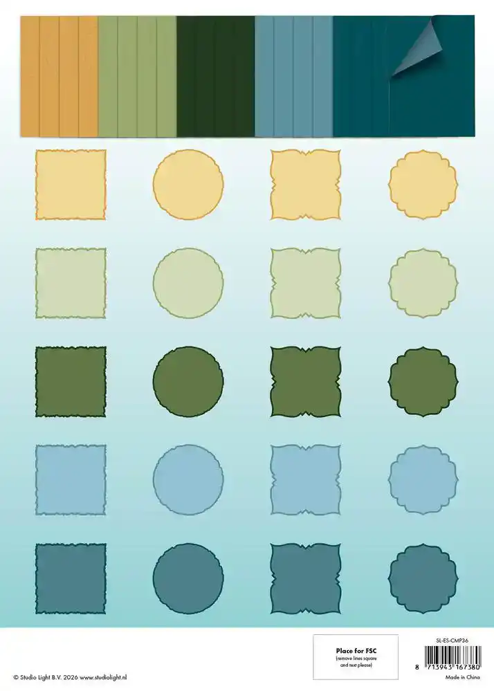 Studio Light Card Making Pad Christmas Forest 152x152mm