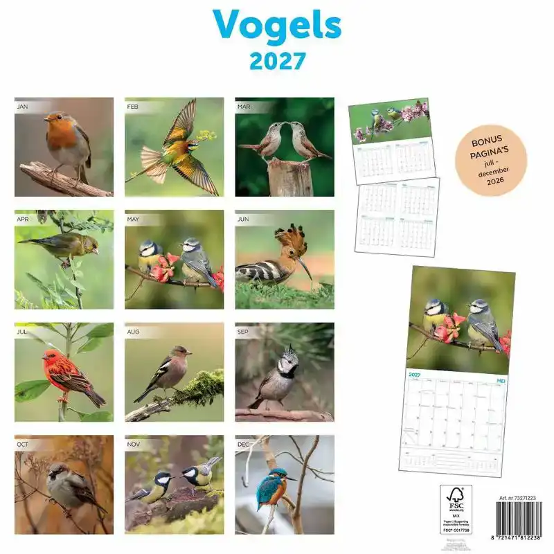 Kalender 2027: vogels