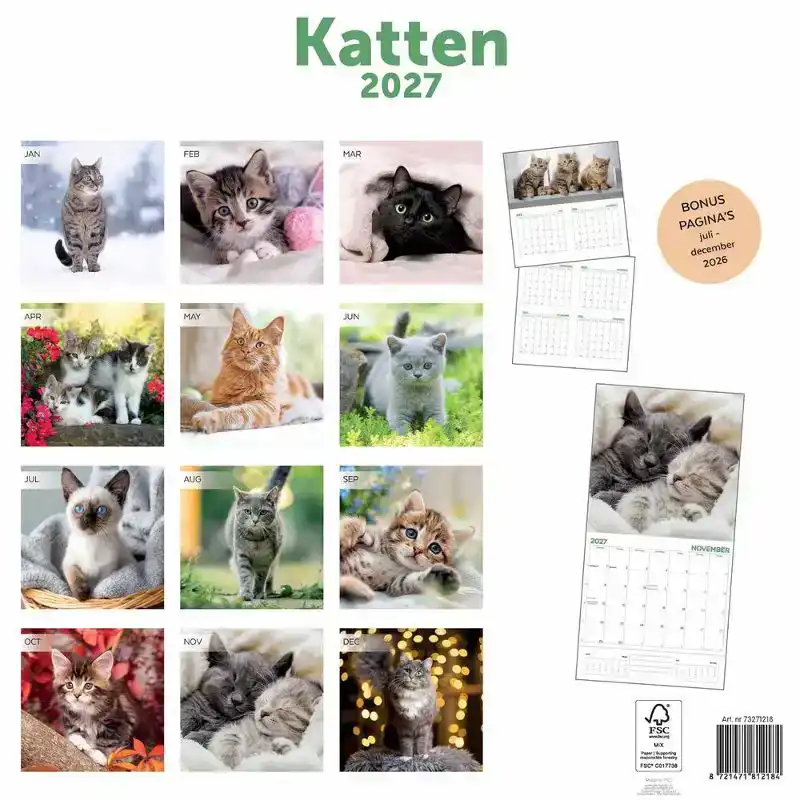 Kalender 2027: katten