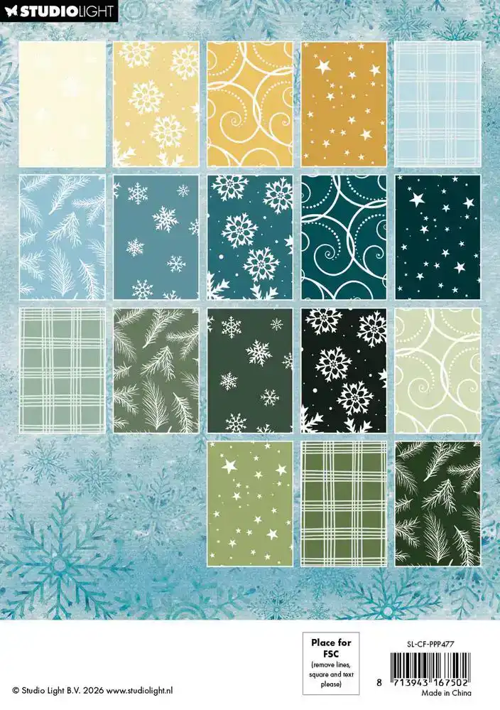 Studio Light Christmas Forest Pattern Paper Pad Patronen