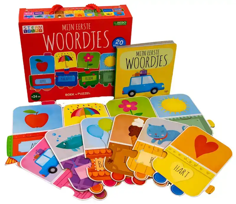 Mijn eerste woordjes puzzeltrein met boek