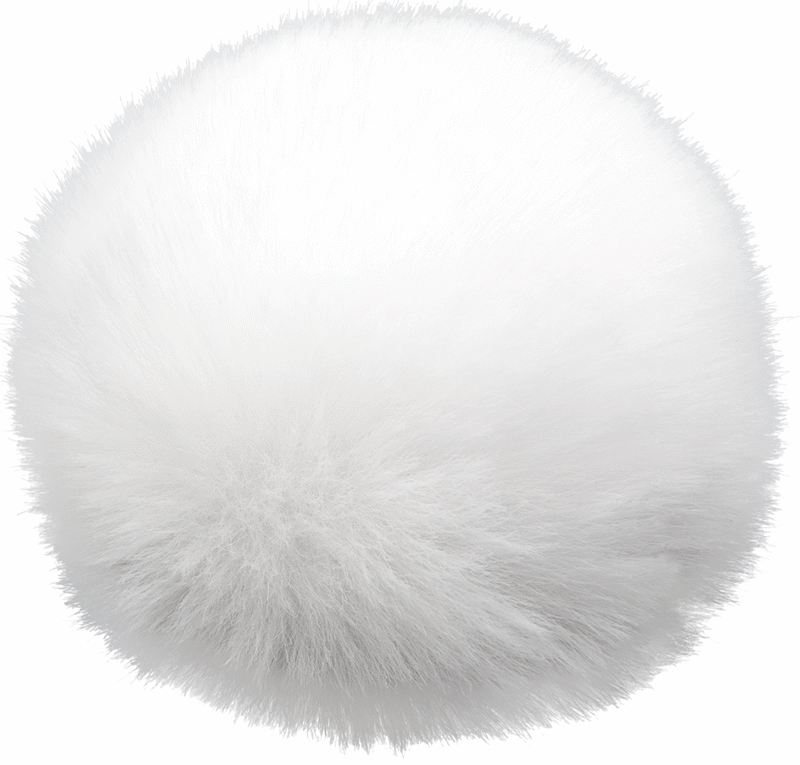 Grundl pompon voor kerstmuts 10cm